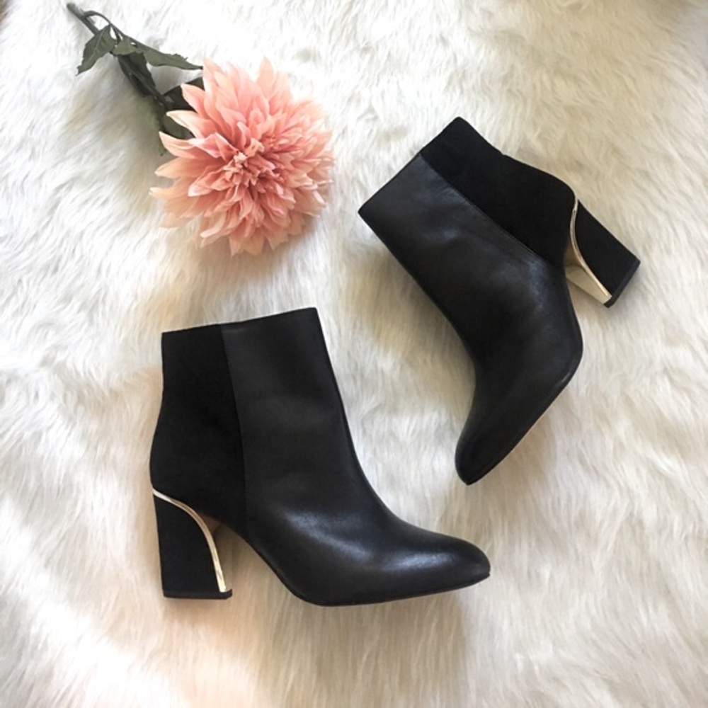 INC Leather Harpp Booties
